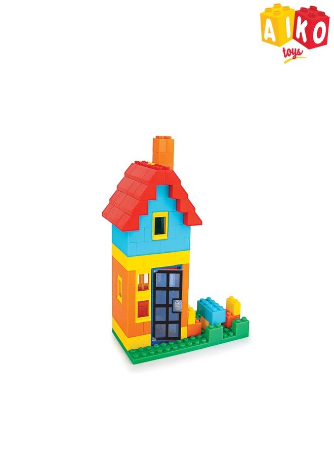 AIKO Town House Set No.2 | 144 Pcs ABS Plastic Building Blocks | Multi-Colour Construction Toy for Kids | Learning & Educational Blocks with Idea Booklet | Safe & Durable | Best Gift for Boys & Girls - Image 5